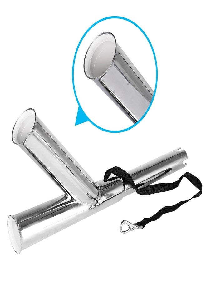 NovelBee 2pcs Stainless Steel Outrigger Fishing Rod Holder with Tube's Angle 60° and 90° Up from Water for Boat Marine Yacht - Image 4